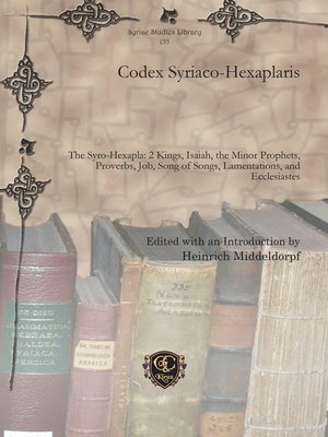 cover image of Codex Syriaco-Hexaplaris